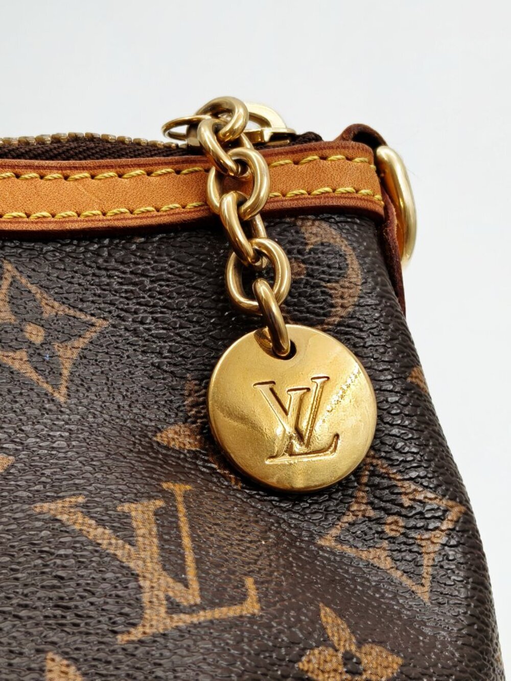 Louis Vuitton Monogram Palermo PM Tote Bag Shoulder Bag Brown Canvas With Strap - Picture 7 of 15